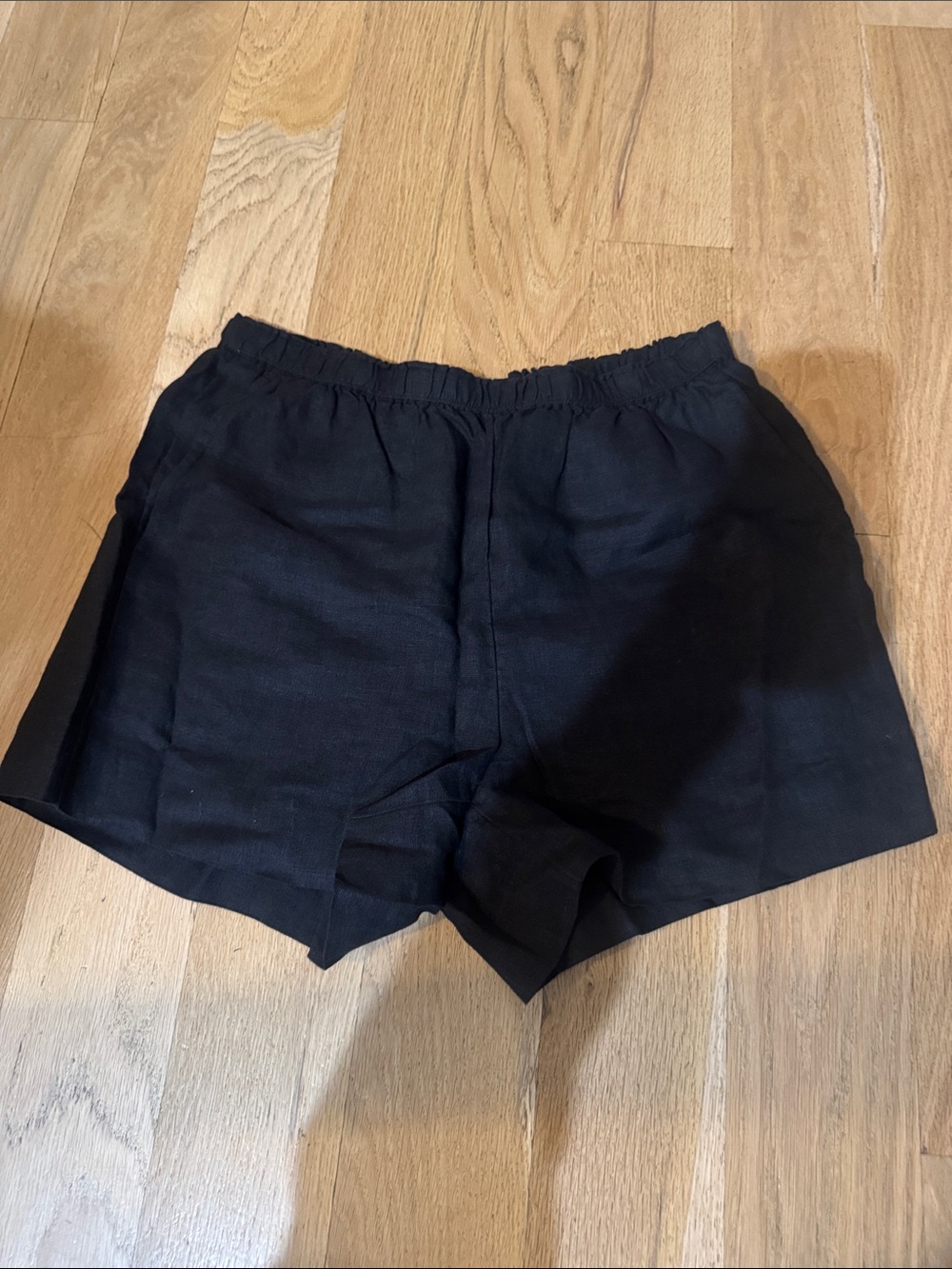 Jcrew linen Women’s Black Elastic-Waist Shorts